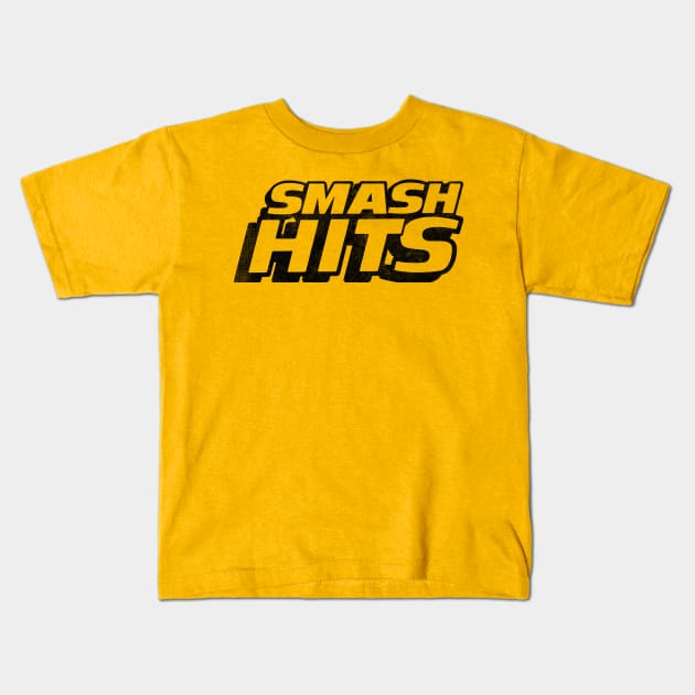 80s Smash Hits Faded Look Design Kids T-Shirt by CultOfRomance